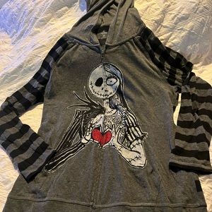 Jack And Sally Zip Up Hoodie XXL